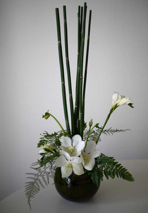 orchidée, freesia, lisianthus, 